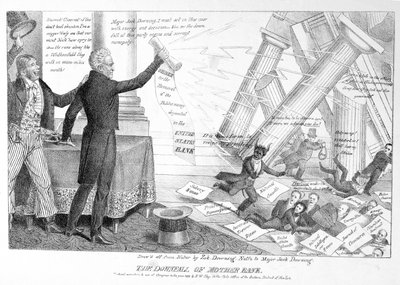 Downfall of Mother Bank, 1833 by Edward Williams Clay